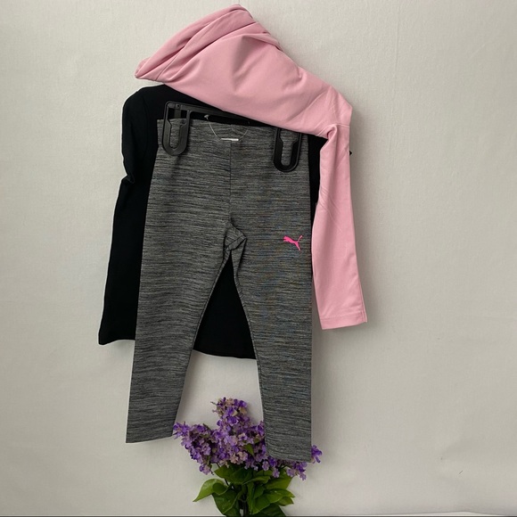 Puma girls 3 piece long sleeve hooded-shirt-pants - Picture 2 of 6